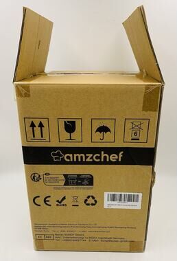 AMZCHEF 8-IN-1 Milk Frother and Steamer 550 Watts, 21 oz Split Stainless Stee...